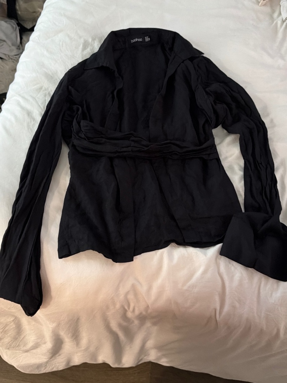Boohoo black skirt set